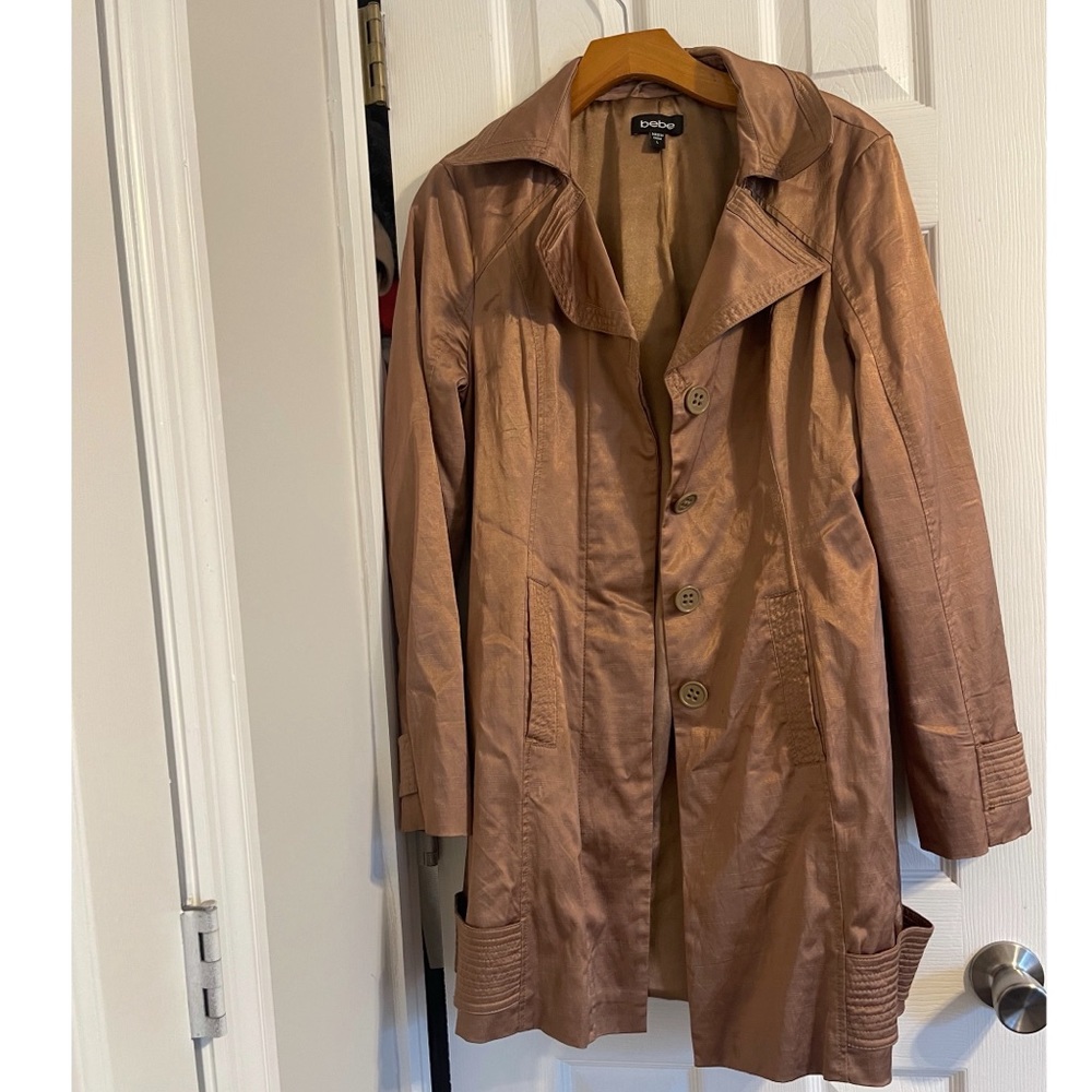 Bebe Gold Trench Coat